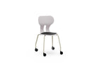 LIA CASTOR – Plastic Chair with Metal Frame Warm Grey – Stone Gray – Size 6