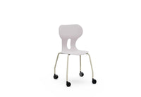 LIA CASTOR – Plastic Chair with Metal Frame Warm Grey – Stone Gray – Size 6