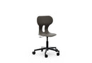 LIA LIFT – Swivel Plastic Chair, Gas Lift, Wheeled Base – Graphite Black