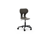 LIA LIFT – Swivel Plastic Chair, Gas Lift, Wheeled Base – Graphite Black