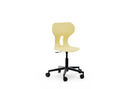 LIA LIFT – Swivel Plastic Chair, Gas Lift, Wheeled Base – Light Yellow