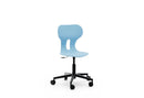 LIA LIFT – Swivel Plastic Chair, Gas Lift, Wheeled Base – Ocean Blue