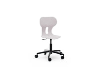 LIA LIFT – Swivel Plastic Chair, Gas Lift, Wheeled Base – Stone Grey