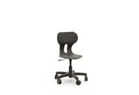 LIA MINI LIFT – Swivel Plastic Chair, Gas Lift, Wheeled Base – Graphite Black