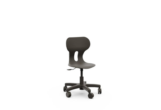 LIA MINI LIFT – Swivel Plastic Chair, Gas Lift, Wheeled Base – Graphite Black