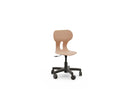 LIA MINI LIFT – Swivel Plastic Chair, Gas Lift, Wheeled Base – Light Terracotta