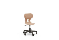 LIA MINI LIFT – Swivel Plastic Chair, Gas Lift, Wheeled Base – Light Terracotta