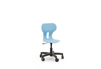 LIA MINI LIFT – Swivel Plastic Chair, Gas Lift, Wheeled Base – Ocean Blue