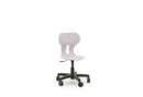 LIA MINI LIFT – Swivel Plastic Chair, Gas Lift, Wheeled Base – Stone grey