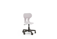 LIA MINI LIFT – Swivel Plastic Chair, Gas Lift, Wheeled Base – Stone grey