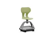 LIA STORE – Chair with Polypropylene Base and Castors, Lower Tray – Olive Green