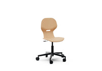 LIA WOOD LIFT – Swivel Wooden Chair with Gas Lift and Castor Base. Adjustable Height T5–T7.