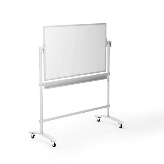 LILY - Magnetic whiteboard, reversible, with castors and tray. 1500x900 mm. White