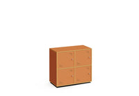 LOCKY 2×2 – 4-Locker Cabinet – White Maple Interior – White Maple Exterior Finish