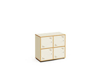 LOCKY 2×2 – 4-Locker Cabinet – White Maple Interior – White Maple Exterior Finish