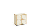 LOCKY 2×2 – 4-Locker Cabinet – White Maple Interior – Glacier Blue Exterior Finish