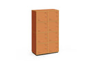 LOCKY 2×4 – 8-Locker Cabinet – White Maple Interior – Glacier Blue Exterior Finish