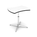 LOUISE – Low table with four star base. High adjustable with chromed gaslift