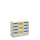 LUCY - Cabinet maple white with 3 columns and 8 large light mint trays