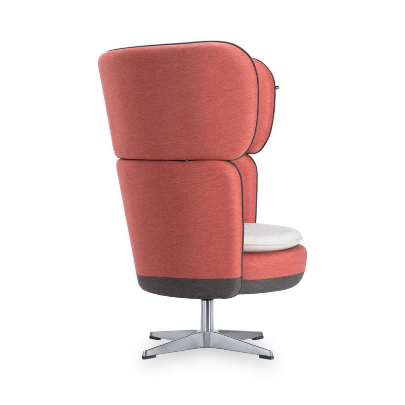 MANNY LARGE - High Armchair – Upholstered+cushion – Top color Terracotta Bloom
