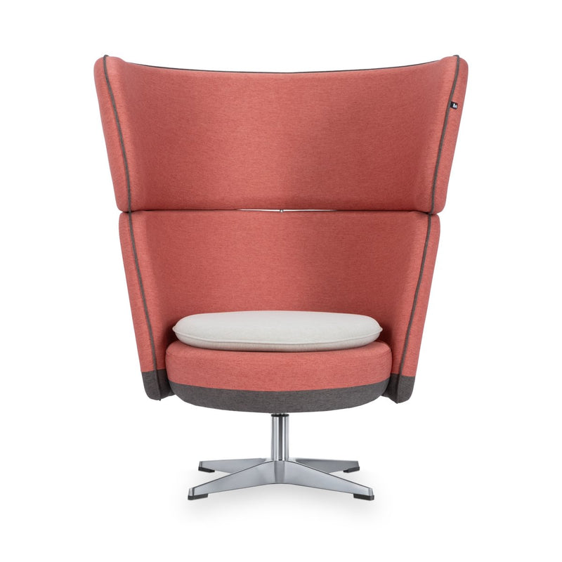 MANNY LARGE - High Armchair – Upholstered+cushion – Top color Terracotta Bloom