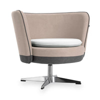 MANNY – Low upholstered armchair+cushion – Top color Sand Dune