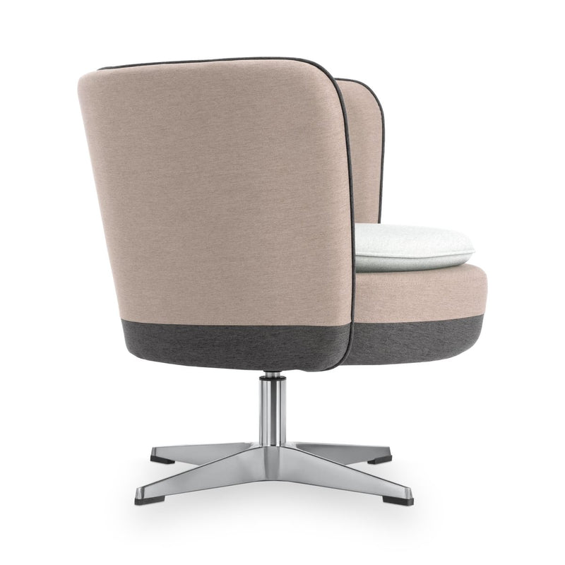 MANNY – Low upholstered armchair+cushion – Top color Sand Dune