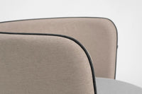 MANNY – Low upholstered armchair+cushion – Top color Sand Dune