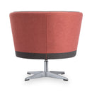 MANNY – Low upholstered armchair+cushion – Top color Terracotta Bloom