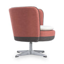 MANNY – Low upholstered armchair+cushion – Top color Terracotta Bloom