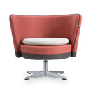 MANNY – Low upholstered armchair+cushion – Top color Terracotta Bloom