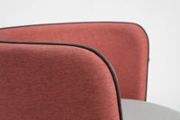 MANNY – Low upholstered armchair+cushion – Top color Terracotta Bloom