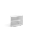 MARIE - Curved cabinet storage with 2 compartments. White