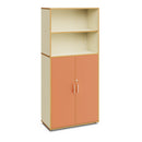 MAUD - Cabinet with 2 upper, 3 inner compartments and 2 navy blue doors with lock