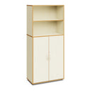MAUD - Cabinet with 2 upper, 3 inner compartments and 2 White doors with lock