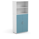 MAUD - Cabinet with 2 upper, 3 inner compartments and 2 White doors with lock