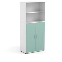 MAUD - Cabinet with 2 upper, 3 inner compartments and 2 mint green doors with lock