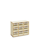 MERIT - Cabinet with 9 spaces and 9 Turquoise small trays