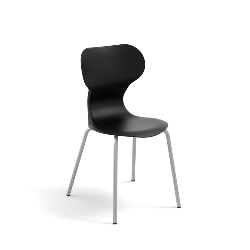 MIA BASIC - Plastic chair. Metal frame. Terracotta red. Size 6