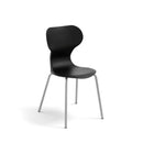MIA BASIC - Plastic chair. Metal frame Warm Grey- Terracotta red. Size 5