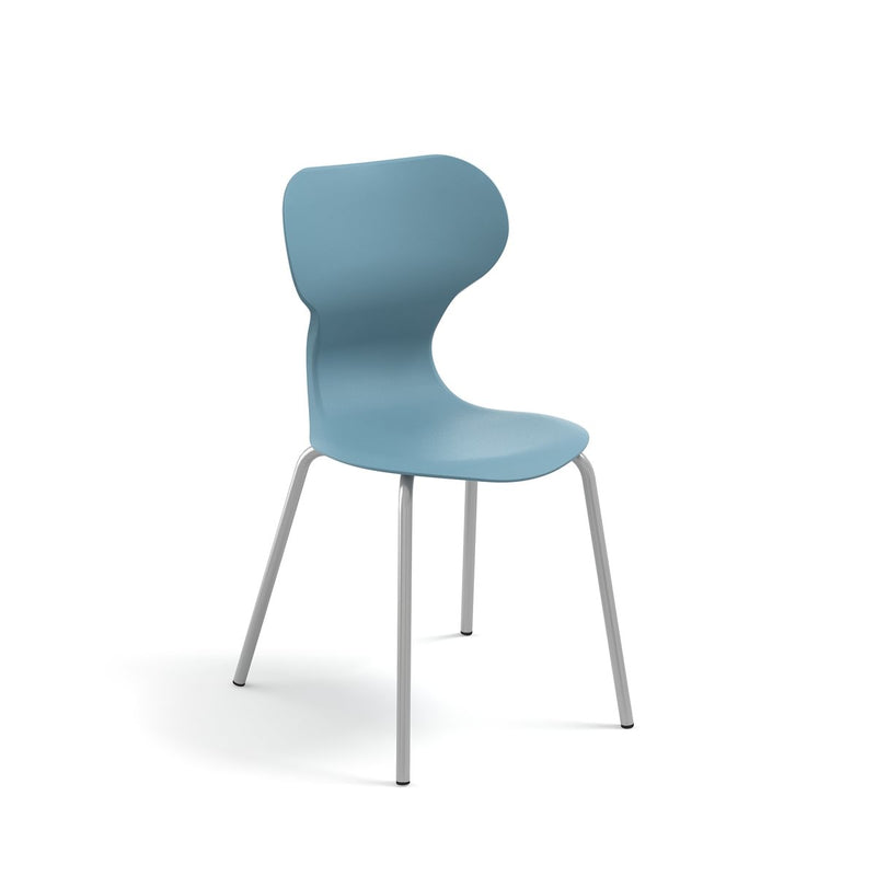 MIA BASIC - Plastic chair. Structure metal frame Warm Grey- Colour black. Size 5