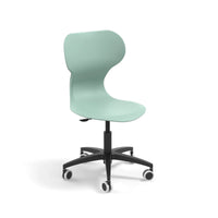 MIA BIG LIFT - Plastic chair. Base with castors. Stroke gas lift. Adj. height S5-S7. Terracotta red