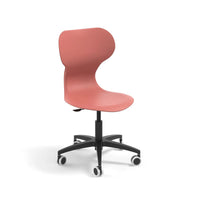 MIA BIG LIFT - Plastic chair. Base with castors. Stroke gas lift. Adj. height S5-S7. Terracotta red