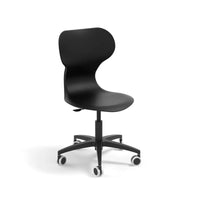 MIA BIG LIFT - Plastic chair. Base with castors. Stroke gas lift. Adjustable height S5-S7. Navy blue