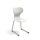 MIA CANTILEVER - Plastic chair. Metal frame. Ivory white. Size 5