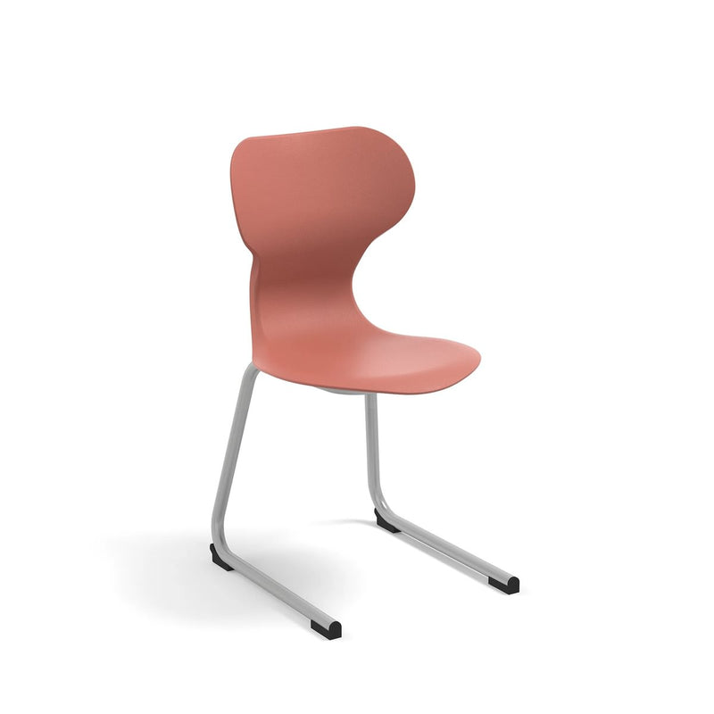 MIA CANTILEVER - Plastic chair. Metal frame. Mint green. Size 6