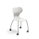MIA CASTORS - Plastic chair. Structure metal frame. Warm Grey- 4 legs and castors. Black. Size 5