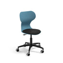 MIA LIFT - Swivel plastic chair with castors. Stroke gas lift. Adjustable height S5-S7. Ivory white