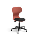 MIA LIFT - Swivel plastic chair with castors. Stroke gas lift. Adjustable height S5-S7. Ochre