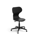 MIA LIFT - Swivel plastic chair with castors. Stroke gas lift. Adjustable height S5-S7. Ivory white